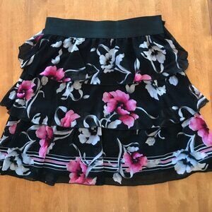 White House Black Market Floral Skirt- Medium